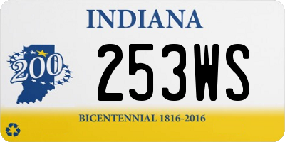 IN license plate 253WS