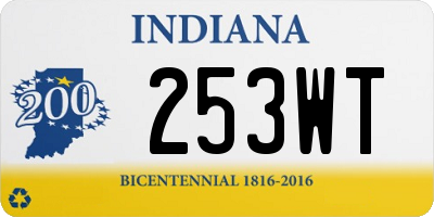 IN license plate 253WT