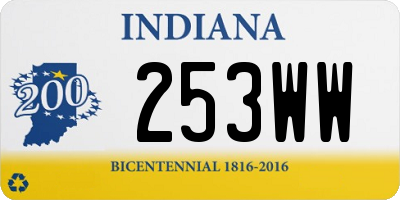 IN license plate 253WW