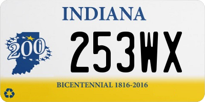 IN license plate 253WX