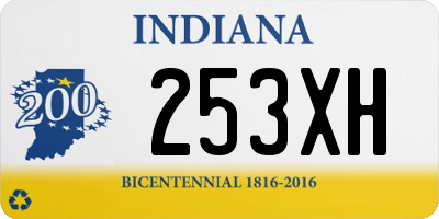 IN license plate 253XH