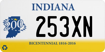 IN license plate 253XN