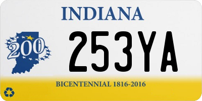 IN license plate 253YA