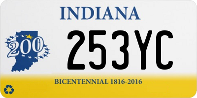 IN license plate 253YC