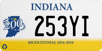 IN license plate 253YI