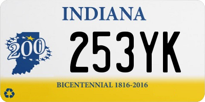 IN license plate 253YK