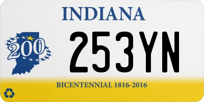 IN license plate 253YN