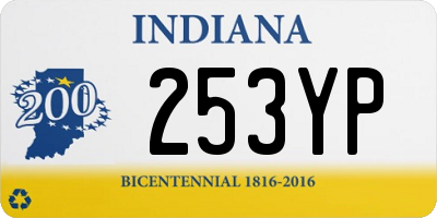 IN license plate 253YP