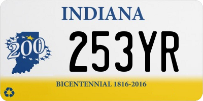 IN license plate 253YR