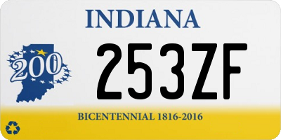 IN license plate 253ZF