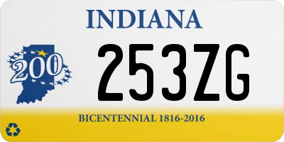 IN license plate 253ZG