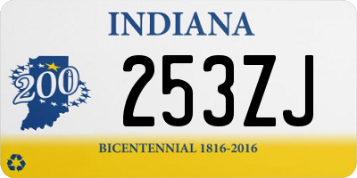 IN license plate 253ZJ