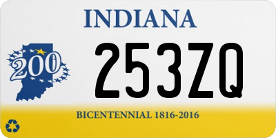 IN license plate 253ZQ