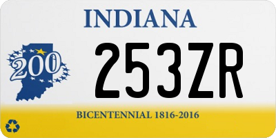 IN license plate 253ZR