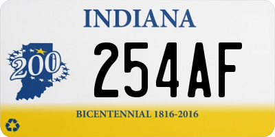 IN license plate 254AF