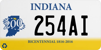 IN license plate 254AI