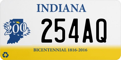 IN license plate 254AQ