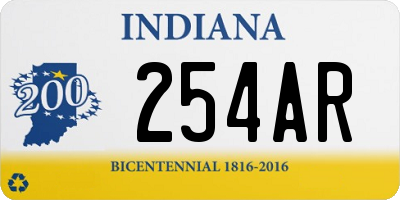 IN license plate 254AR