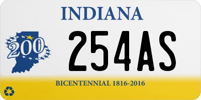 IN license plate 254AS