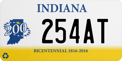 IN license plate 254AT