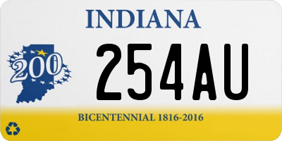 IN license plate 254AU