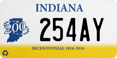 IN license plate 254AY