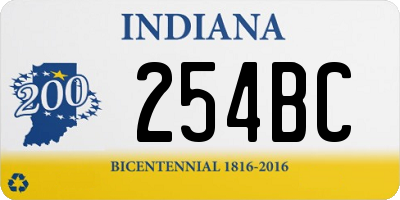 IN license plate 254BC