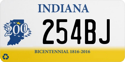 IN license plate 254BJ