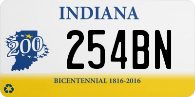 IN license plate 254BN