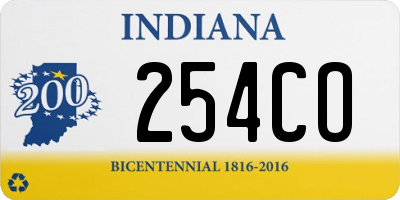 IN license plate 254CO