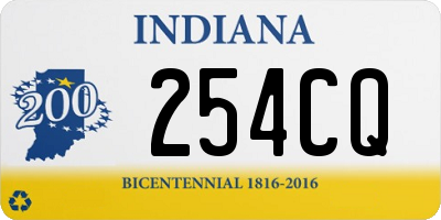 IN license plate 254CQ