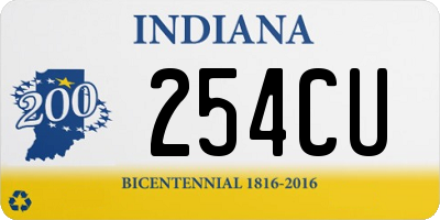 IN license plate 254CU