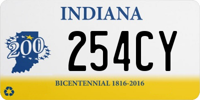 IN license plate 254CY