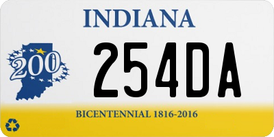 IN license plate 254DA