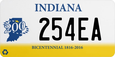 IN license plate 254EA