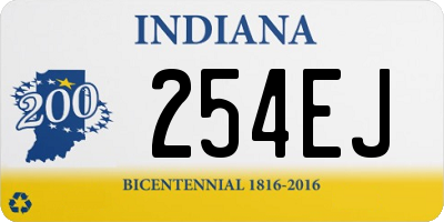IN license plate 254EJ