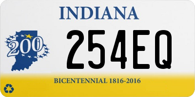 IN license plate 254EQ