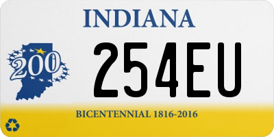 IN license plate 254EU