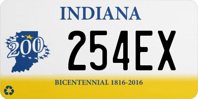 IN license plate 254EX