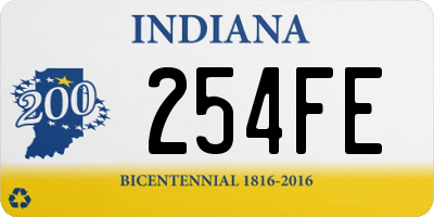 IN license plate 254FE