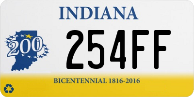 IN license plate 254FF