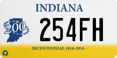 IN license plate 254FH