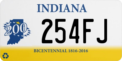 IN license plate 254FJ