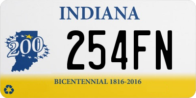 IN license plate 254FN