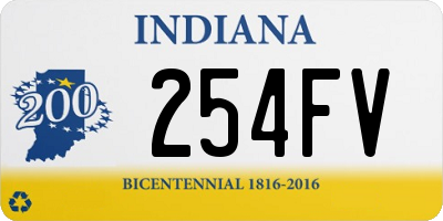 IN license plate 254FV