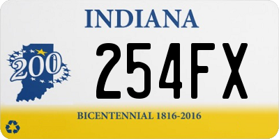 IN license plate 254FX