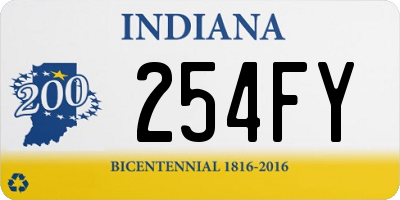 IN license plate 254FY