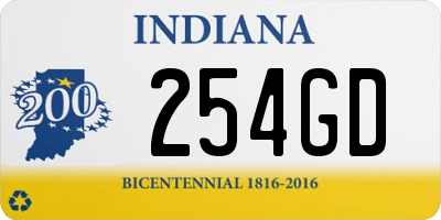 IN license plate 254GD