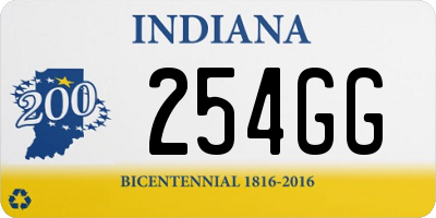 IN license plate 254GG