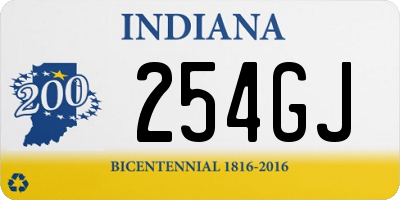 IN license plate 254GJ